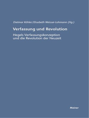 cover image of Verfassung und Revolution